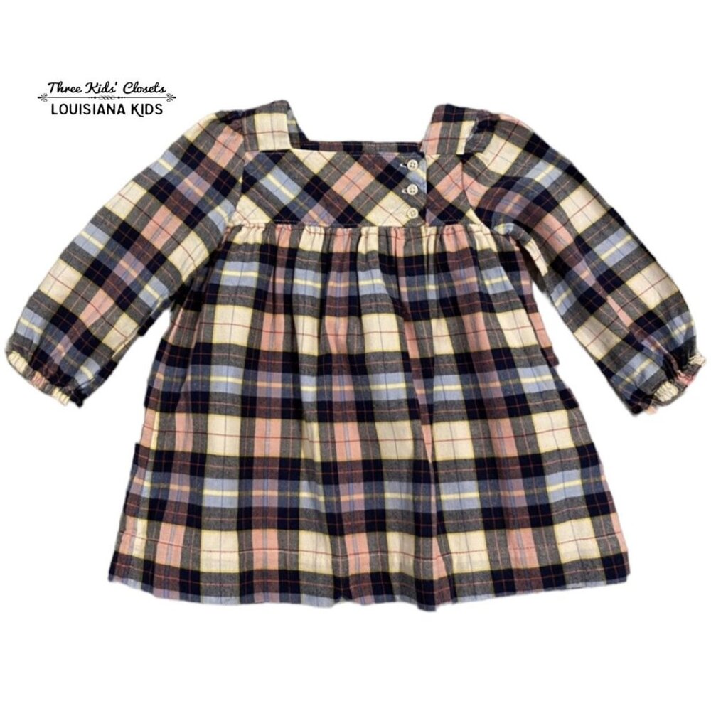 Baby Gap 12-18m Pink & Blue Plaid Dress